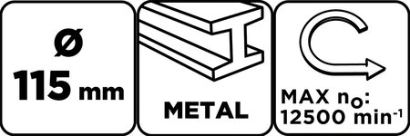 Szczotka druciana tarczowa 115 mm, drut karbowany, stalowy, M14