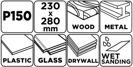 Papier ścierny wodny 230 x 280 mm, P150