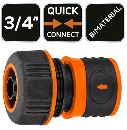 Złączka przelotowa 3/4", dwumateriałowa