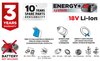 Wiertarko-wkrętarka akumulatorowa Energy+ 18V, Li-Ion, uchwyt samozaciskowy 10 mm, bez akumulatora