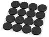 Podkładki z pianki okrągłe samoprzylepne, czarne 28mm, 16 szt.