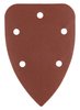 Papiery ścierne żelazko, na rzep 98 x 140 mm, P100, 5 szt., z 5 otworami