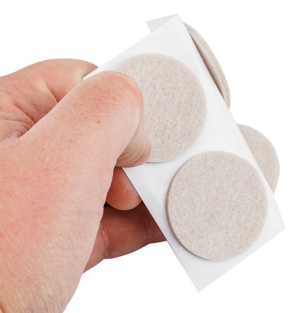 Podkładki filcowe okrągłe samoprzylepne, jasnobrązowe 40 mm, 4 szt.