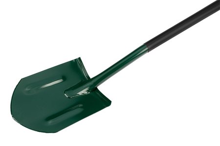 Szpadel ostry, metalowy trzonek, plastikowy uchwyt