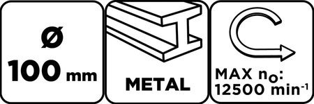 Szczotka druciana tarczowa 100 mm, drut karbowany, stalowy, M14