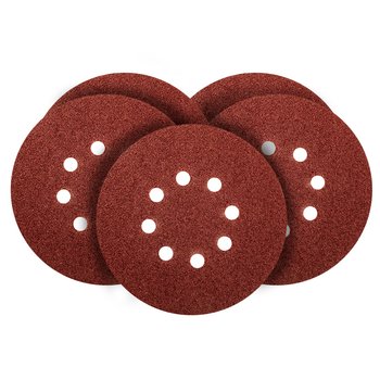 Krążki ścierne 150 mm, K40, 5 szt., z 8 otworami, 65mm