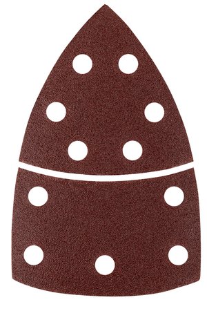 Papiery ścierne na rzep, żelazko 102 x 152 mm, P80, 5 szt., z 11 otworami