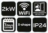 Grzejnik konwektorowy elektryczny 2000W, IP24, WIFI