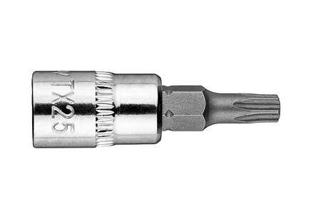 Końcówka TORX TX25 na nasadce 1/4", krótka, 37 mm