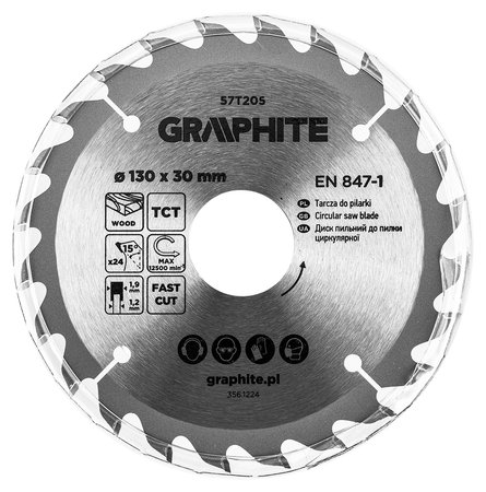 Tarcza do pilarki, widiowa, 130 x 30 mm, 24 zęby