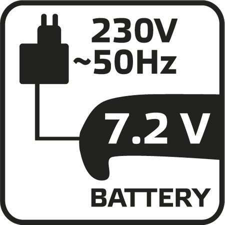 Sekator akumulatorowy 7.2V, Li-Ion/1.3Ah