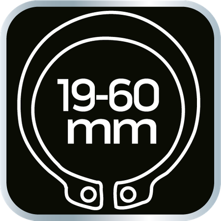 Szczypce segera do pierścieni osadczych 170 mm, zewnętrzne, wygięte