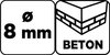 Wiertło do betonu 8 x 400 mm
