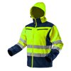 Kurtka robocza ostrzegawcza softshell z kapturem, żółta, rozmiar S