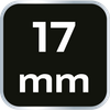 Klucz płasko-oczkowy skręcony 90°, 17mm