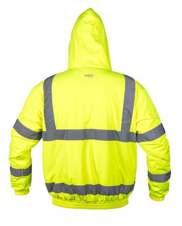 Kurtka robocza ostrzegawcza, lekko ocieplana, bomberka, żółta, rozmiar XXXL