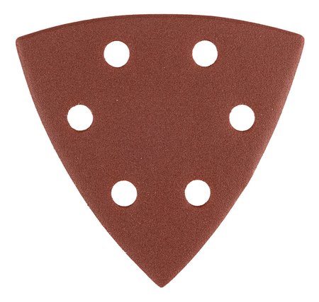Papiery ścierne delta na rzep 93 x 93 mm, P240, 5 szt., z 6 otworami
