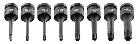 Klucze udarowe Torx 1/2", zestaw 8 szt.