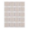 Podkładki filcowe samoprzylepne, jasnobrązowe 20x20 mm, 20 szt.