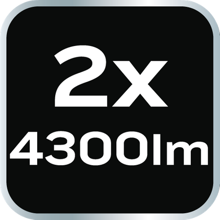 Lampa podwójna 360 stopni 2x4300lm