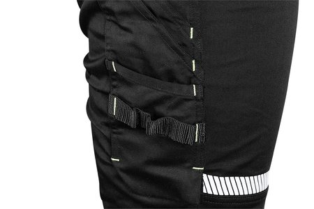 Spodnie ostrzegawcze, czarno-żółte, rozmiar XXXL