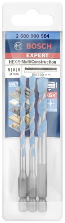 WIERTŁO EXPERT MULTICONSTRUCTION HEX-9 SET 3PC