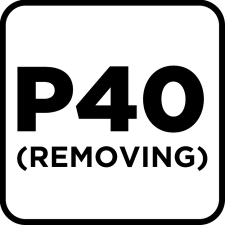 Papiery ścierne na rzep, żelazko 102 x 152 mm, P40, 5 szt., z 11 otworami