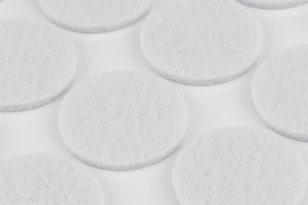 Podkładki filcowe okrągłe samoprzylepne, białe 28 mm, 12 szt.