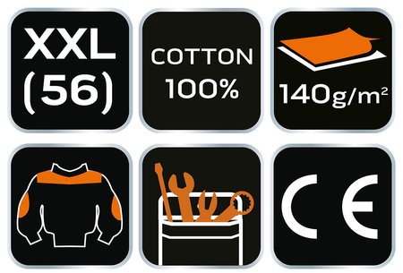 Koszula robocza DENIM, rozmiar XXL