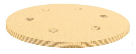 Papier ścierny na rzep 225 mm, K120, 5 szt., z 6 otworami do szlifierki 59G264, 59G265