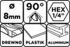 Fazownik Hex 8 mm