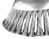 Szczotka druciana do kosy spalinowej 150 x 25,4 mm, twarda, druty splątane