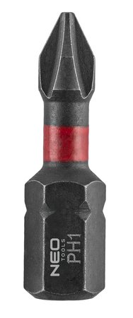 Bity udarowe PH1/2/3, PZ1/2/3 x 25 mm, 6 szt.