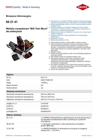 WALIZKA NARZĘDZIOWA 'BIG TWIN MOVE' DLA ELEKTRYKÓW 63-CZĘŚCI