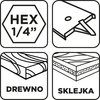 Wiertło do drewna łopatkowe, 38 x 152 mm
