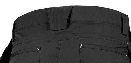 Spodnie robocze Mix&Match, 4 way stretch, z kaburami, Cordura, czarne, rozmiar L