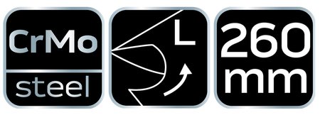 Nożyce do blachy 260 mm, lewe