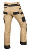 Spodnie robocze Mix&Match, Canvas, wzmocnienia z Cordury, beżowo-czarne, rozmiar XS