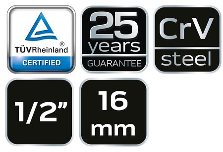 Nasadka do świec 1/2", 16 mm