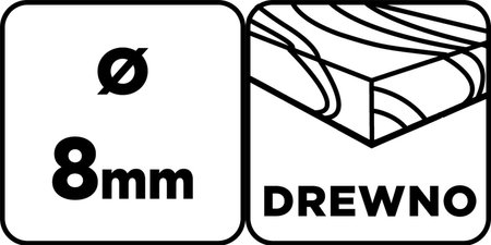 Wiertło do drewna, przedłużane 8 x 250 mm