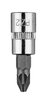 Końcówka wkrętakowa PZ2 na nasadce 1/4", krótka, 37 mm