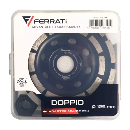 Ferrati Tarcza Garnkowa Diamentowa F20186 125mm DOPPIO