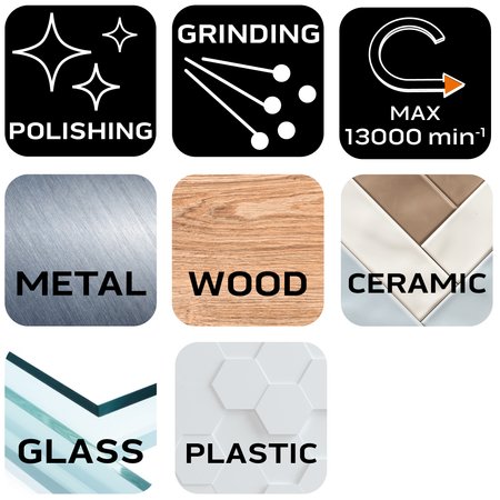 Akcesoria do miniszlifierki, zestaw 286 szt.