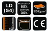 Krótkie spodenki HD, pasek parciany, odpinane kieszenie, rozmiar LD/54