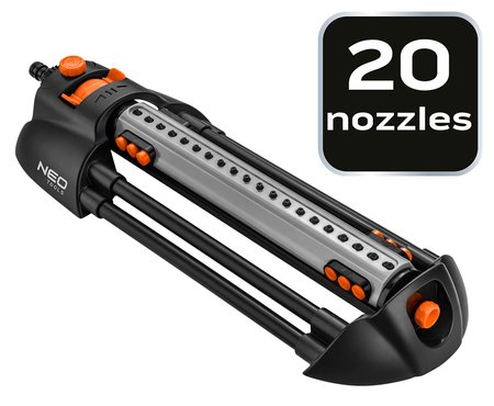 Zraszacz oscylacyjny, funkcja wyłączania dysz, 20 dysz, regulacja siły strumienia