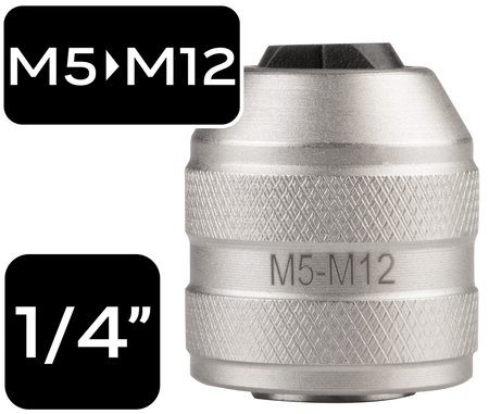 Adapter do gwintowników, 1/4"DR M5-M12