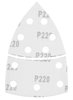 Papiery ścierne na rzep, żelazko 102 x 152 mm, P220, 5 szt., z 11 otworami
