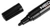 Marker budowlany gruby, czarny, permanentny, wodoodporny, lakierowy, aluminiowy, 4 szt