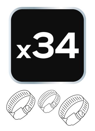 Opaski ślimakowe, 34 sztuki