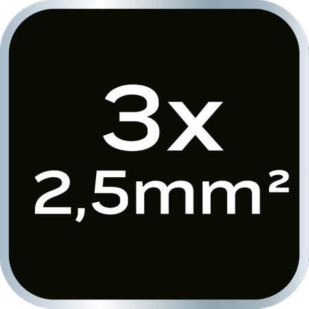 Przedłużacz bębnowy 50m, 3x2.5mm2